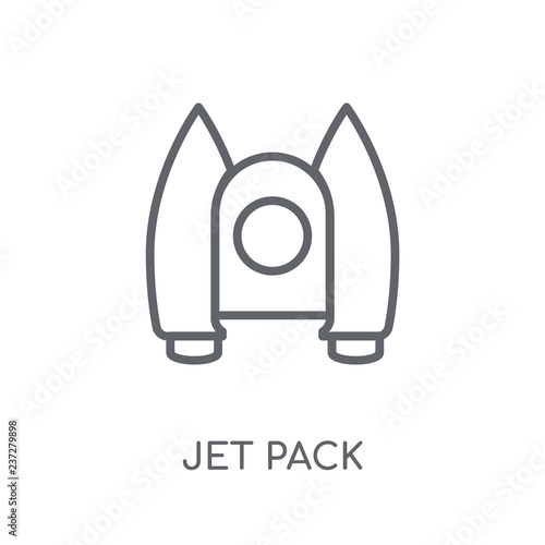 Jet pack linear icon. Modern outline Jet pack logo concept on white background from ASTRONOMY collection