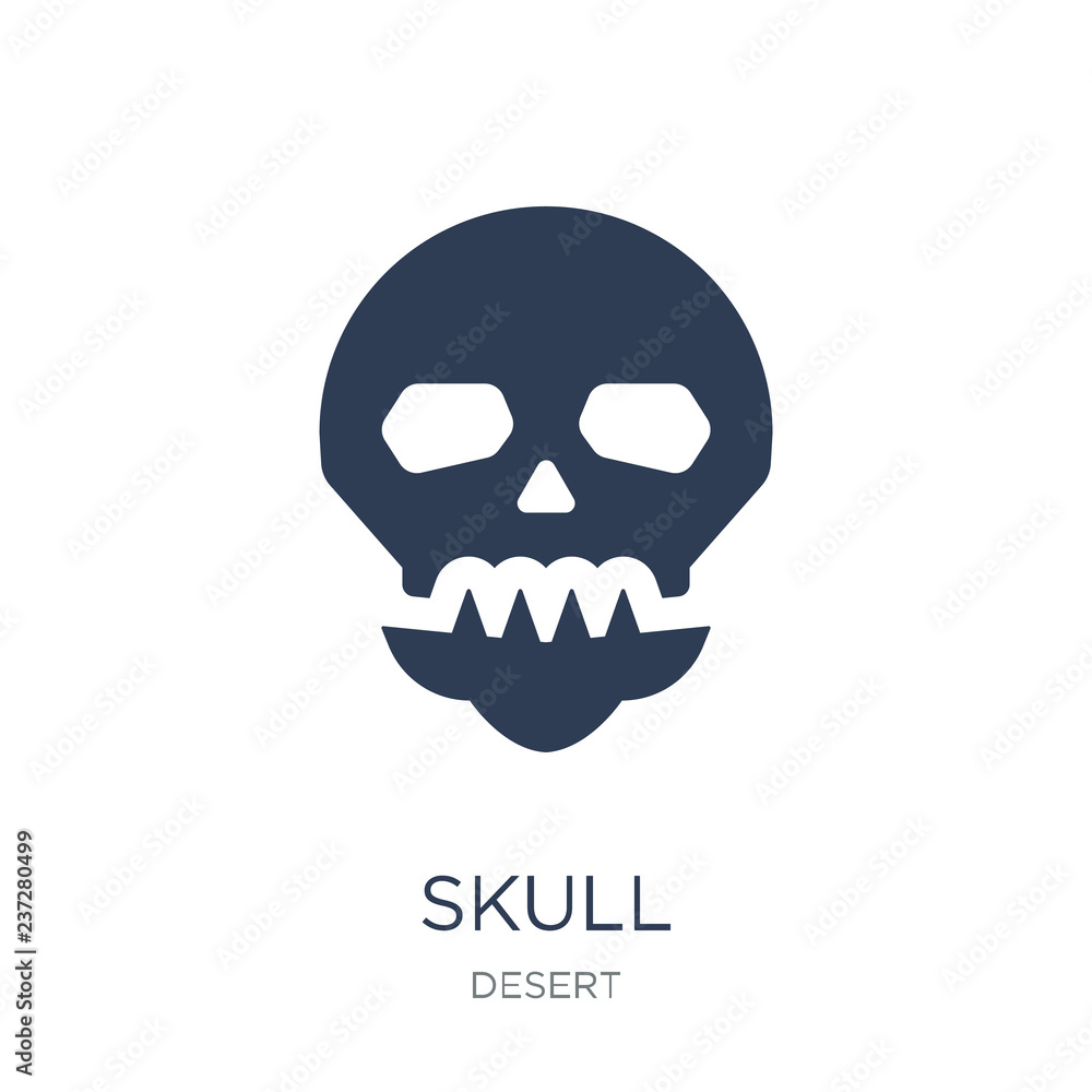 Skull icon. Trendy flat vector Skull icon on white background from Desert collection
