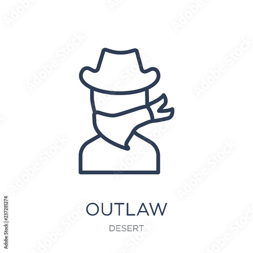 Outlaw icon. Trendy flat vector Outlaw icon on white background from Desert collection