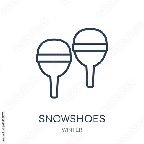 Snowshoes icon. Snowshoes linear symbol design from winter collection.