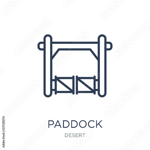 Paddock icon. Trendy flat vector Paddock icon on white background from Desert collection