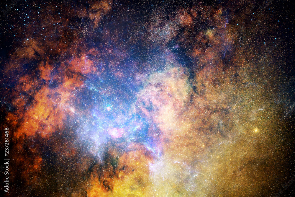 Naklejka premium Artistic Abstract Multicolored Smooth Glowing Galaxy Artwork Background