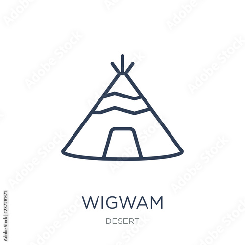 Wigwam icon. Trendy flat vector Wigwam icon on white background from Desert collection