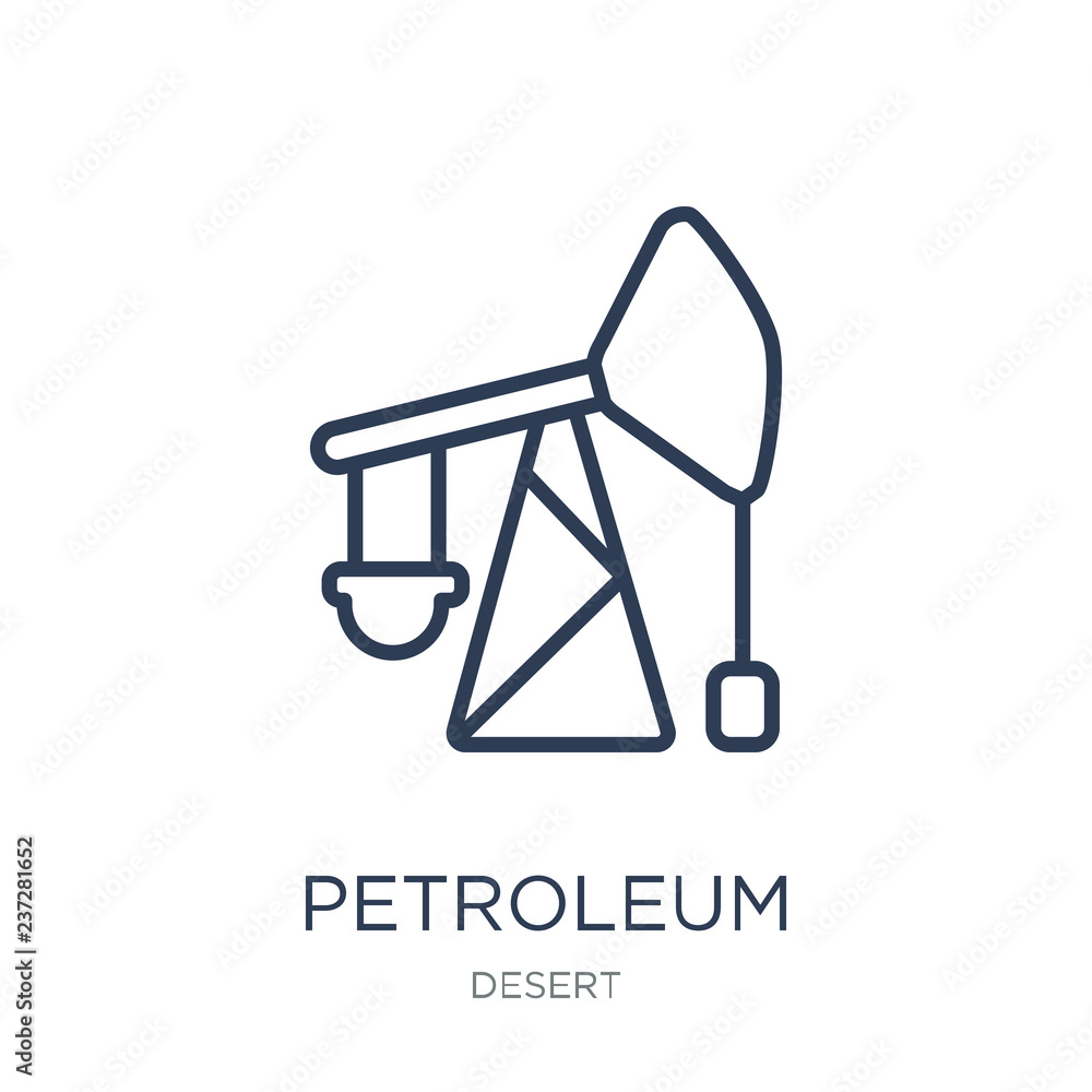 Petroleum icon. Trendy flat vector Petroleum icon on white background from Desert collection Petroleum icon. Trendy flat vector Petroleum icon on white background from Desert collection