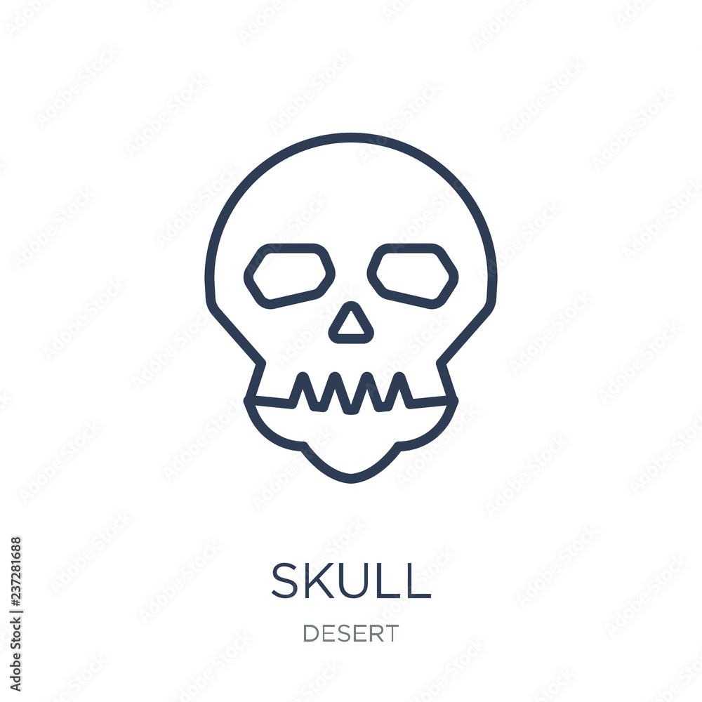 Skull icon. Trendy flat vector Skull icon on white background from Desert collection