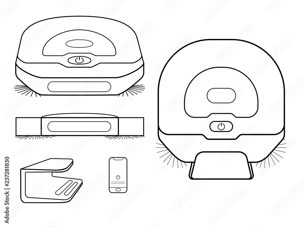 Как нарисовать робот пылесос
