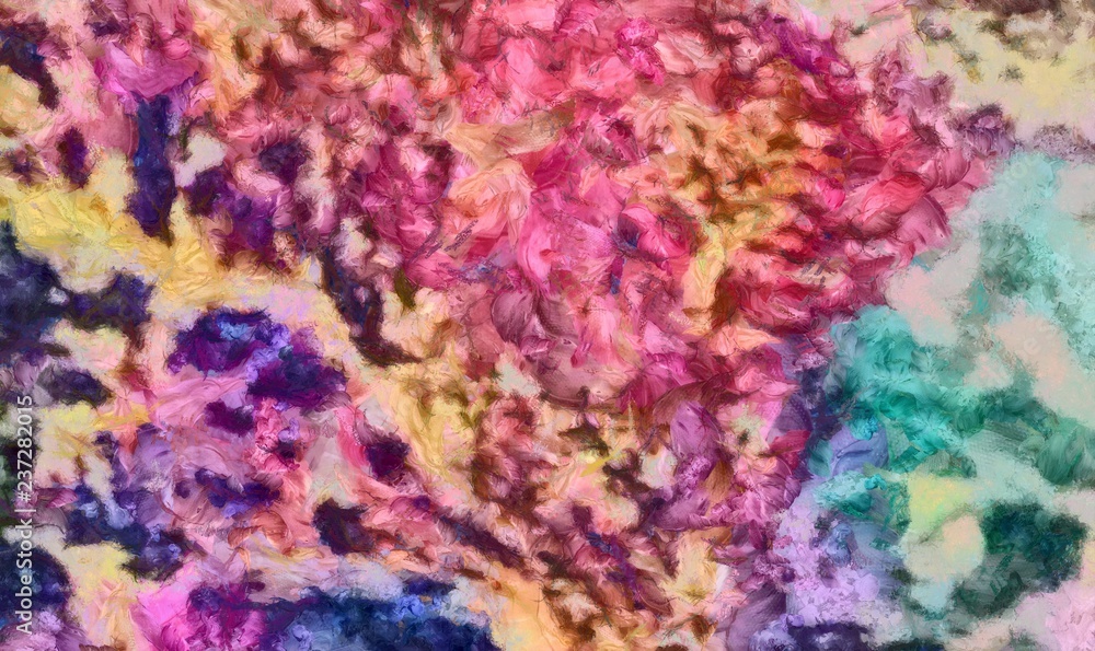 Impression color mix abstract texture art. Artistic bright background. Oil painting artwork. Modern style graphic wallpaper. Large strokes of paint. Colorful pattern for design work or wallpaper. Impression color mix abstract texture art. Artistic bright background. Oil painting artwork. Modern style graphic wallpaper. Large strokes of paint. Colorful pattern for design work or wallpaper.