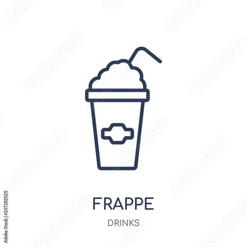 Frappe icon. Frappe linear symbol design from drinks collection.