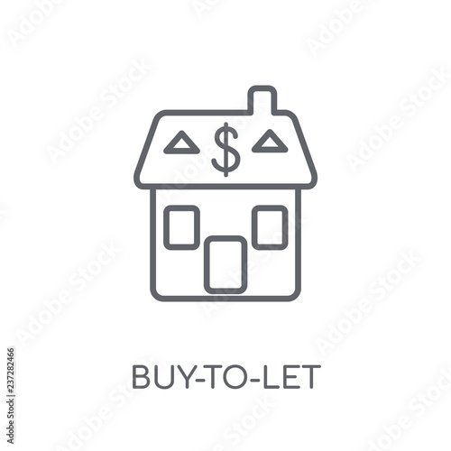 Buy-to-let mortgage linear icon. Modern outline Buy-to-let mortgage logo concept on white background from business collection