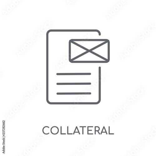 Collateral linear icon. Modern outline Collateral logo concept on white background from business collection