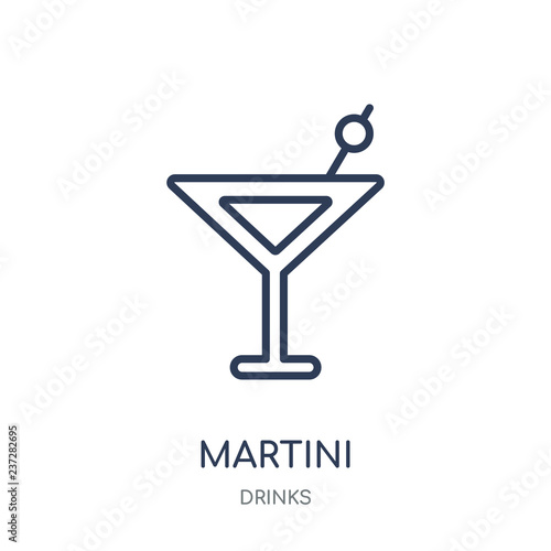Martini icon. Martini linear symbol design from drinks collection.