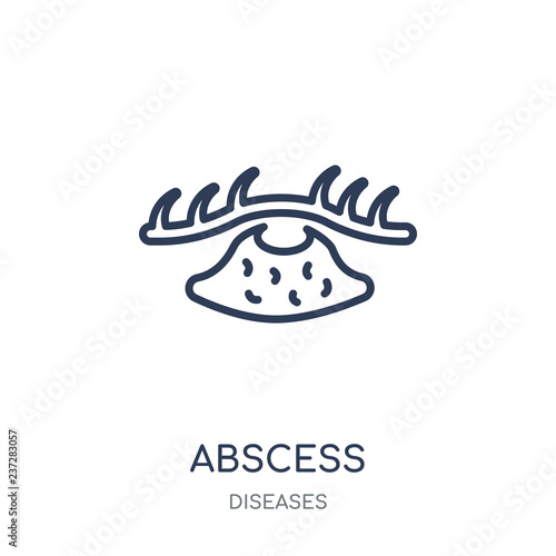 Abscess icon. Abscess linear symbol design from Diseases collection.