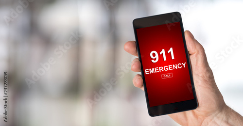 Emergency concept on a smartphone