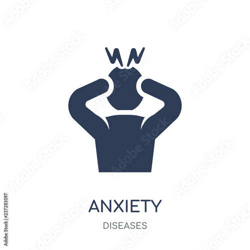 Anxiety icon. Anxiety filled symbol design from Diseases collection.
