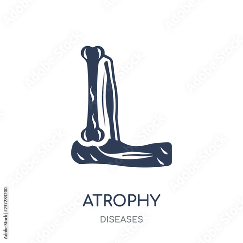 Atrophy icon. Atrophy filled symbol design from Diseases collection. photo