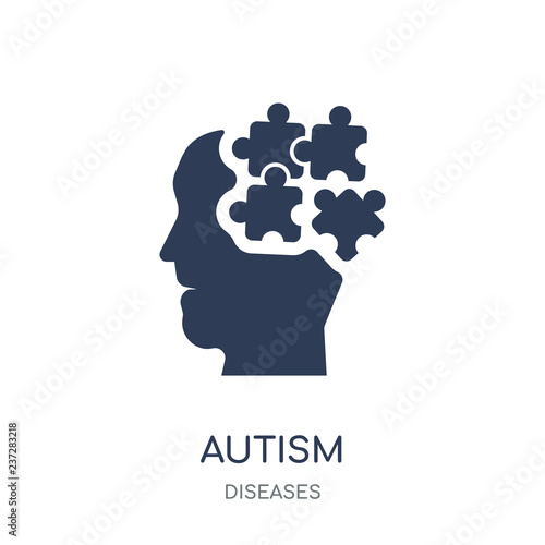 Autism icon. Autism filled symbol design from Diseases collection.