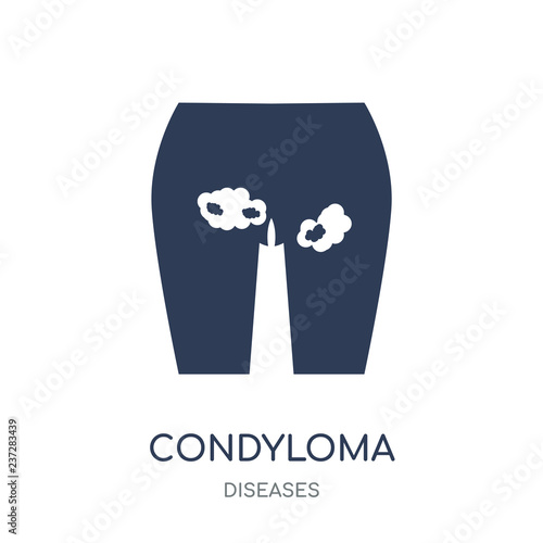 Condyloma icon. Condyloma filled symbol design from Diseases collection.