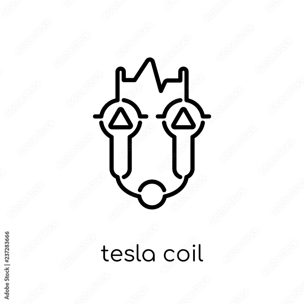 Tesla coil icon from Science collection. Stock Vector | Adobe Stock