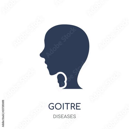 Goitre icon. Goitre filled symbol design from Diseases collection.