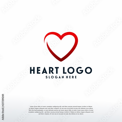 Simple Heart logo designs template  Love logo designs template  Logo symbol icon