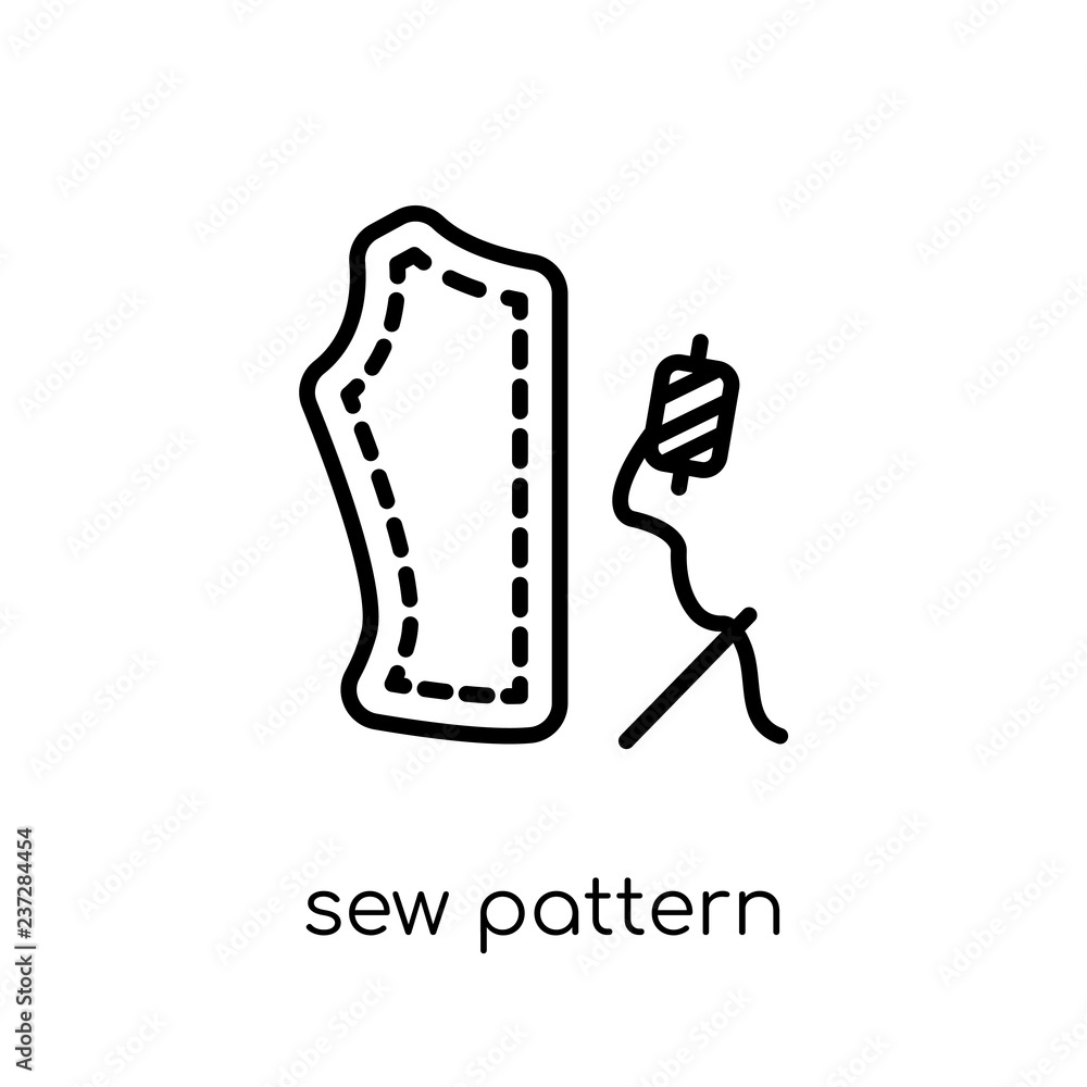Sew Pattern icon from Sew collection.