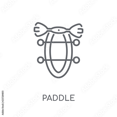 Paddle linear icon. Modern outline Paddle logo concept on white background from camping collection