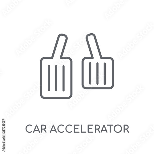 car accelerator linear icon. Modern outline car accelerator logo concept on white background from car parts collection