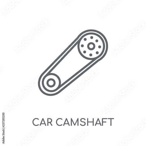 car camshaft linear icon. Modern outline car camshaft logo concept on white background from car parts collection