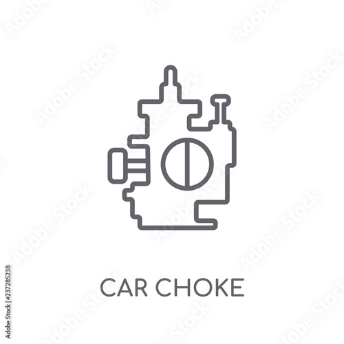 car choke linear icon. Modern outline car choke logo concept on white background from car parts collection