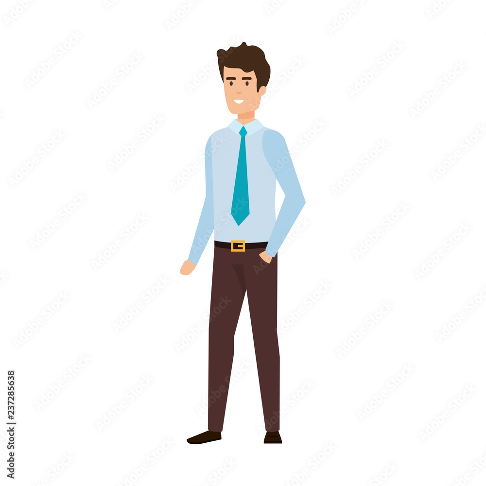 elegant businessman avatar character