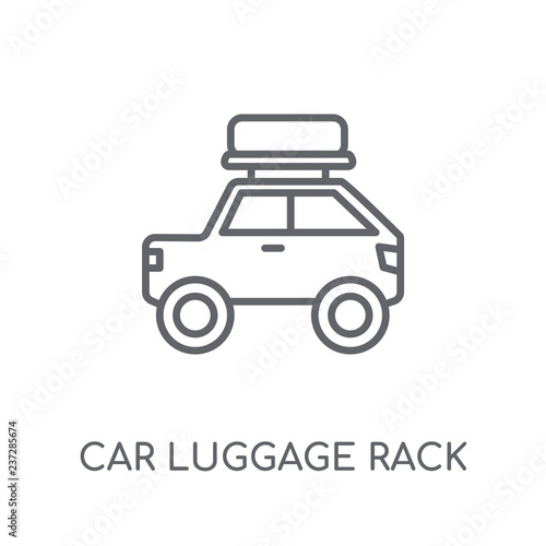 car luggage rack linear icon. Modern outline car luggage rack logo concept on white background from car parts collection