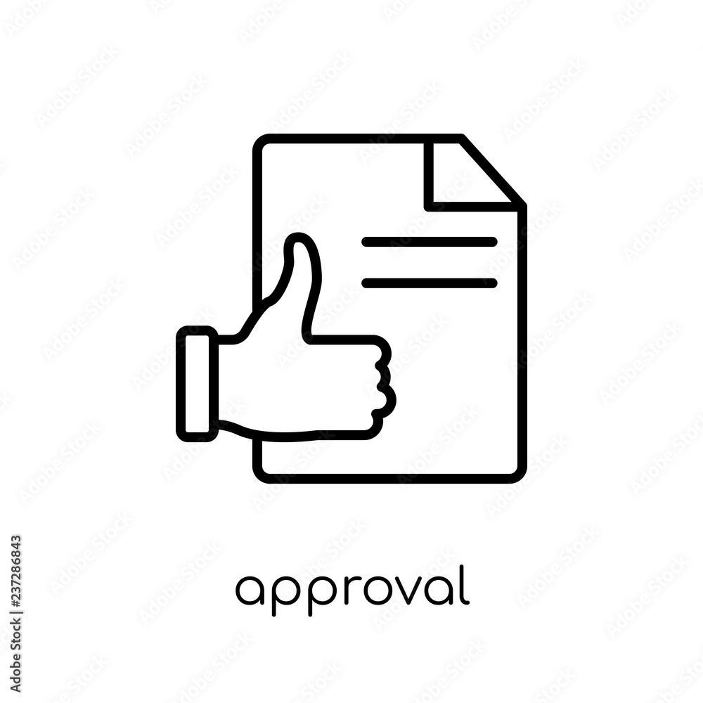 Approval icon from collection. Approval icon from collection.