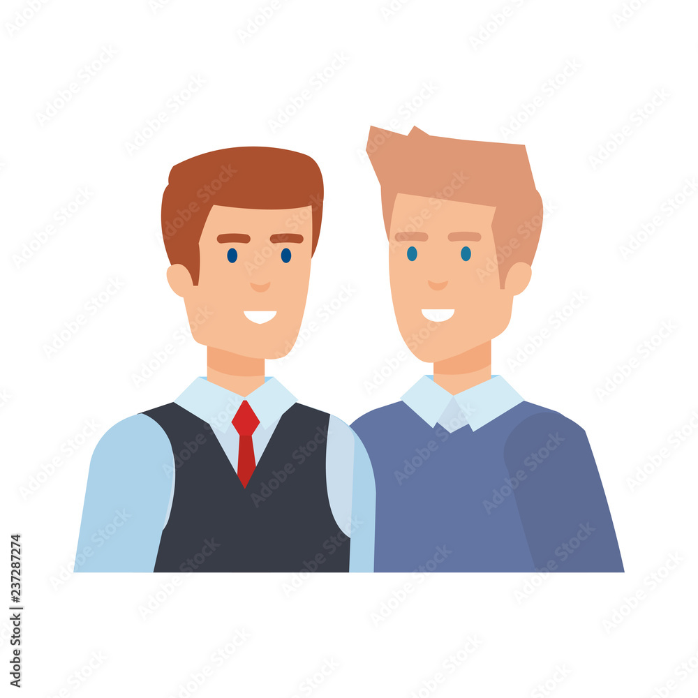 couple of businessmen avatars characters couple of businessmen avatars characters