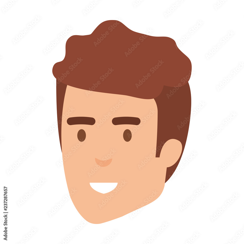 young man head avatar character young man head avatar character
