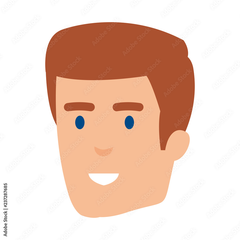 young man head avatar character young man head avatar character