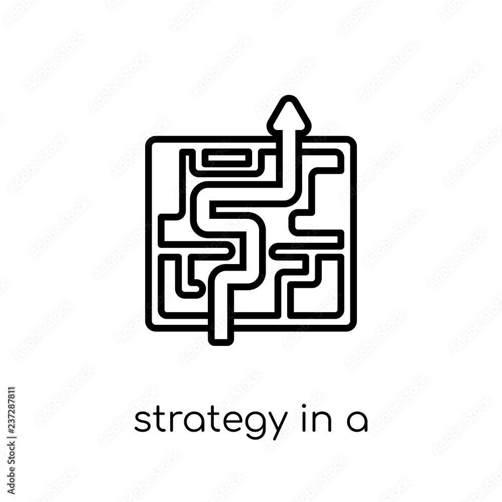 Strategy in a labyrinth icon from Strategy 50 collection. Strategy in a labyrinth icon from Strategy 50 collection.