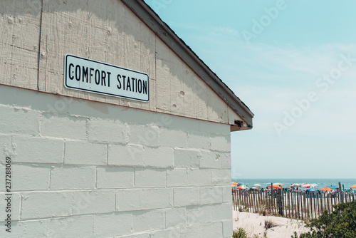 Comfort Station by a beach