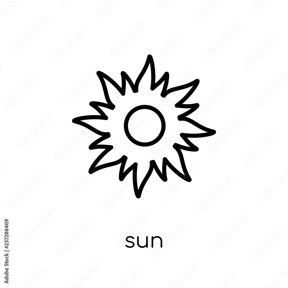 Sun icon from collection. Sun icon from collection.
