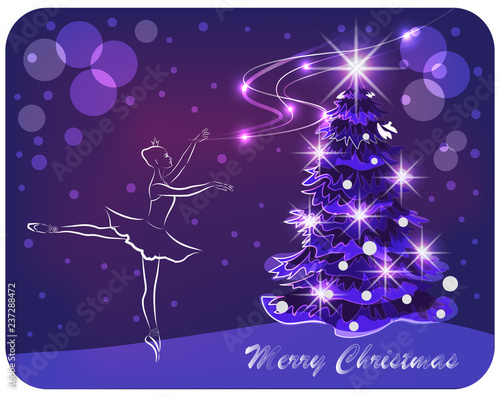 air ballerina lights a Christmas tree