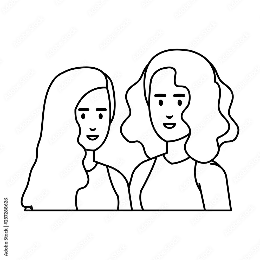 couple girls avatars characters couple girls avatars characters