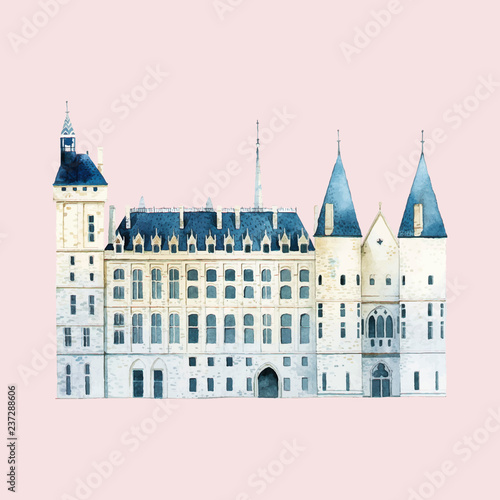 Conciergerie building in Paris vector