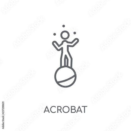 Acrobat linear icon. Modern outline Acrobat logo concept on white background from Circus collection