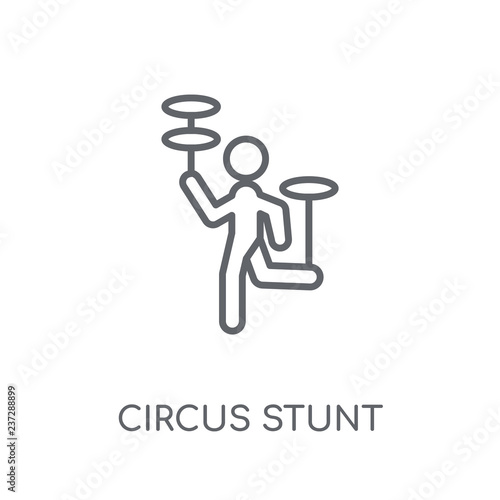 Circus stunt linear icon. Modern outline Circus stunt logo concept on white background from Circus collection