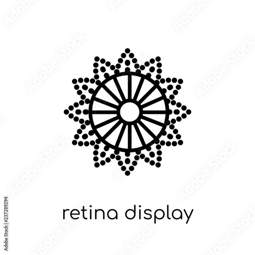 Retina display icon. Trendy modern flat linear vector Retina display icon on white background from thin line Technology collection