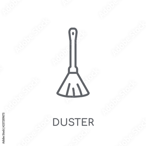 Duster linear icon. Modern outline Duster logo concept on white background from cleaning collection