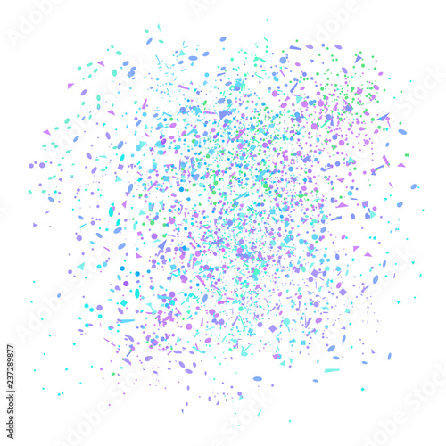 Confetti. Explosion. Texture with colored elements on white. Geometric background. Pattern for design. Print for banners, posters, flyers and textiles. Greeting cards