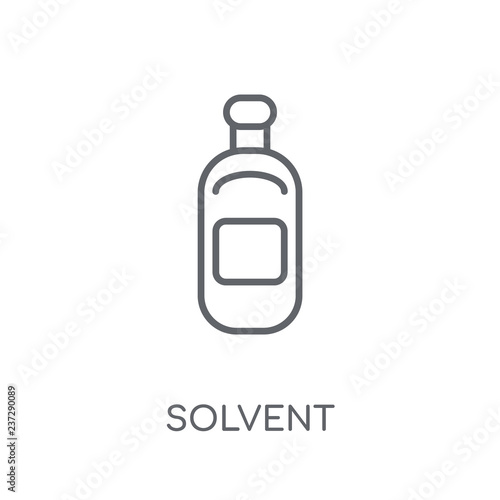 Solvent linear icon. Modern outline Solvent logo concept on white background from cleaning collection