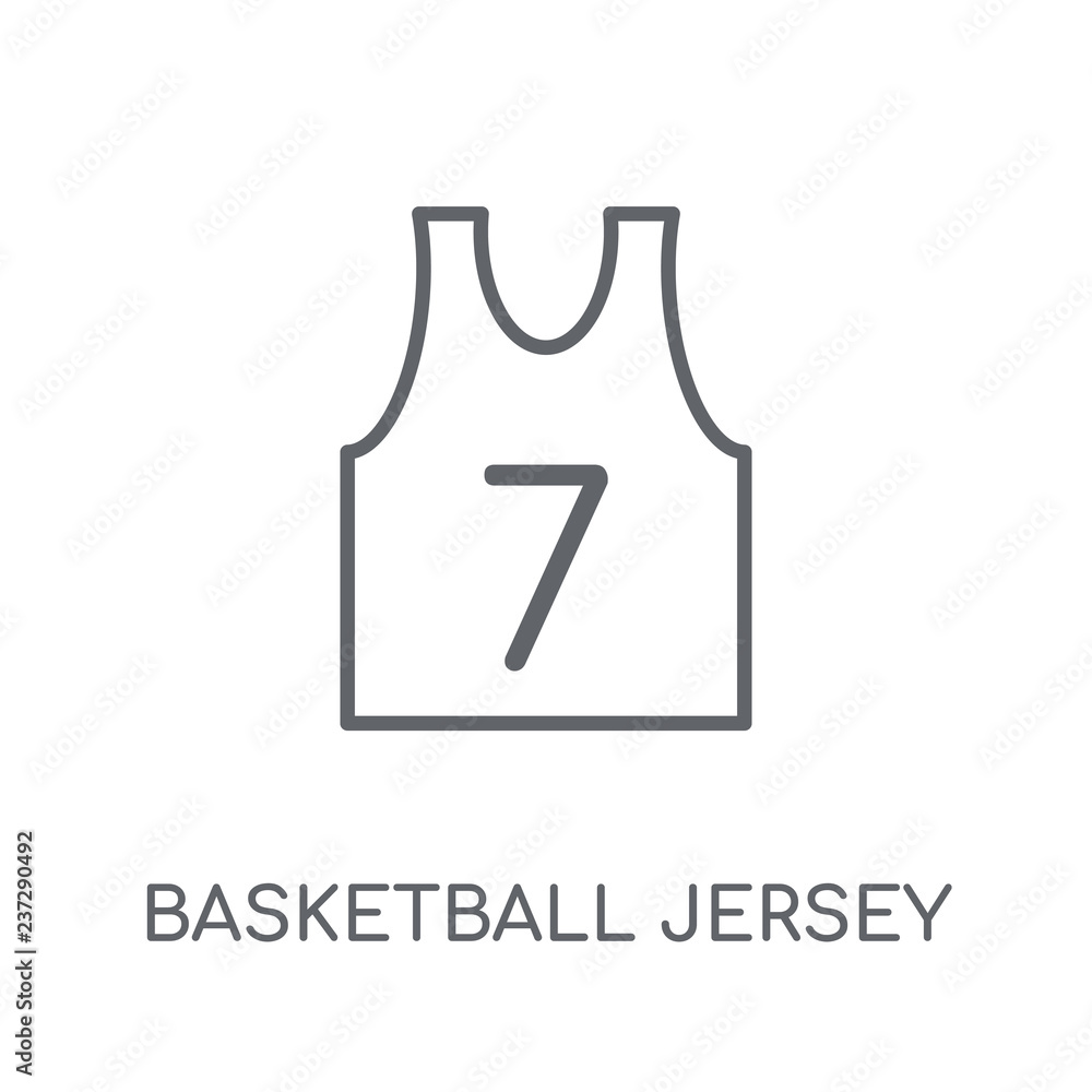 Basketball Jerseybasketball Single Icon In Outline Style Vector Symbol  Stock Illustration Web Stock Illustration - Download Image Now - iStock