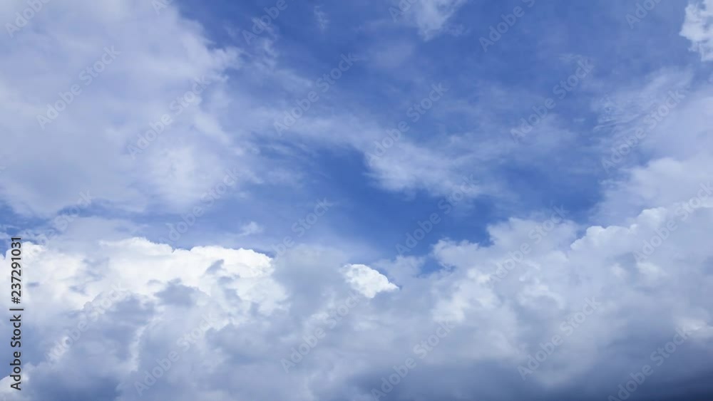 Time lapse view of Beautiful chang sky with rolling clouds