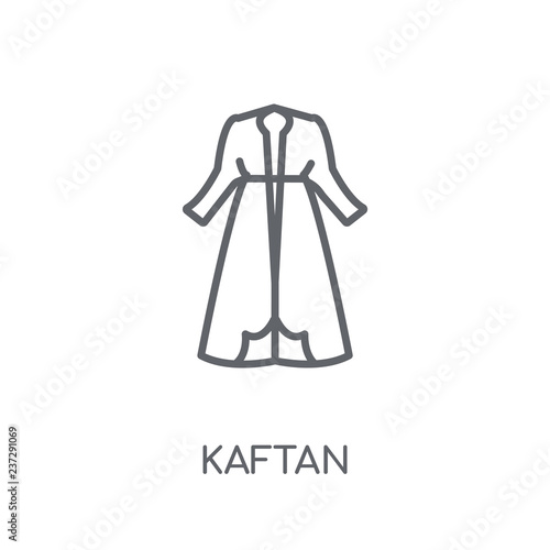 Kaftan linear icon. Modern outline Kaftan logo concept on white background from Clothes collection photo